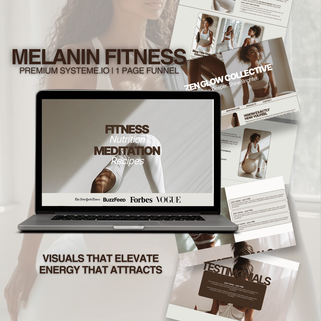 Melanin Fitness Systeme.io Funnel
