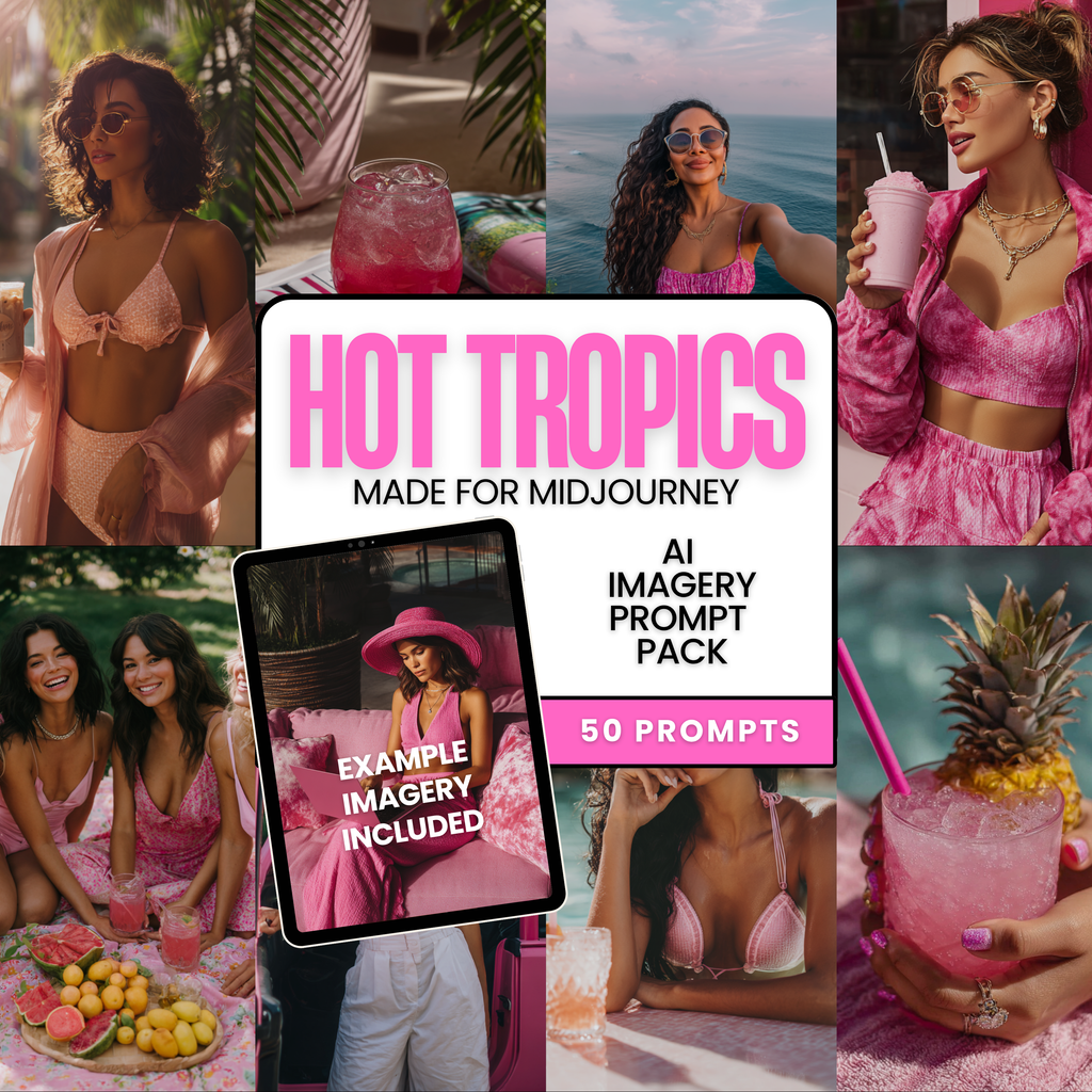 50+ Hot Tropics MidJourney Prompt Pack