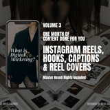 Vol 3. Instagram Reels, Hooks, Captions & Reel Covers