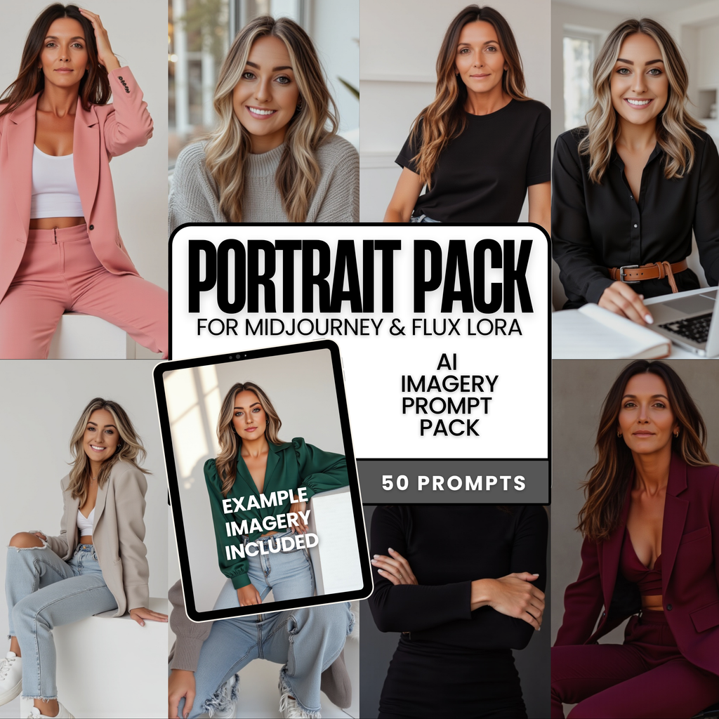 50+ Portrait MidJourney Prompt Pack