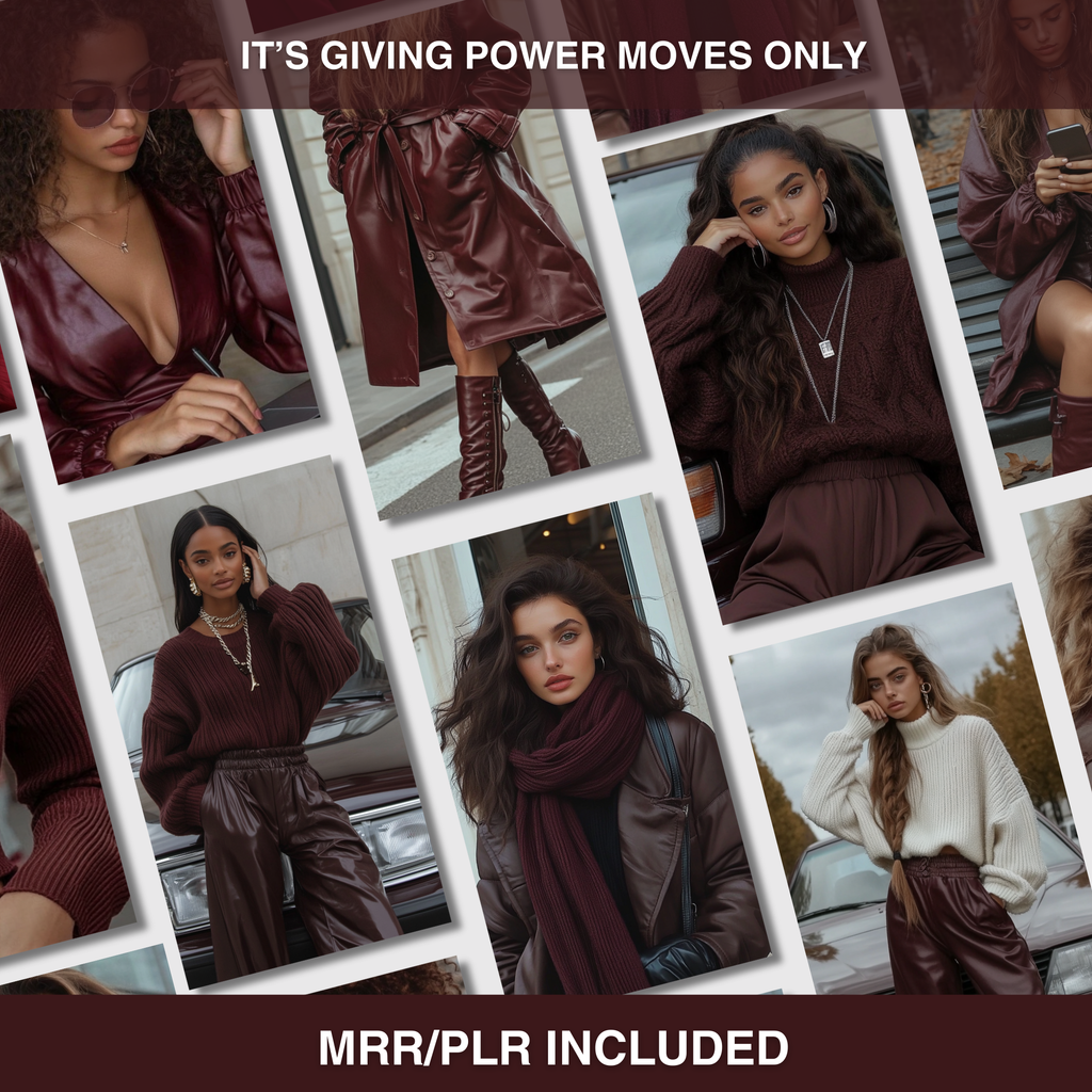 Burgundy Ambition | CEO Aesthetic AI Image Pack