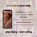 A fully custom Shopify store, products, social media content and SEO.. done for you.