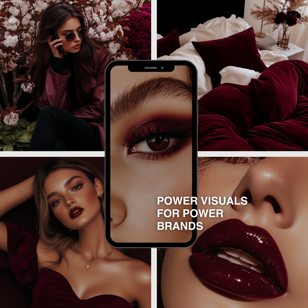 Cherry Bloom | Dark Red Luxe Aesthetic Image Pack