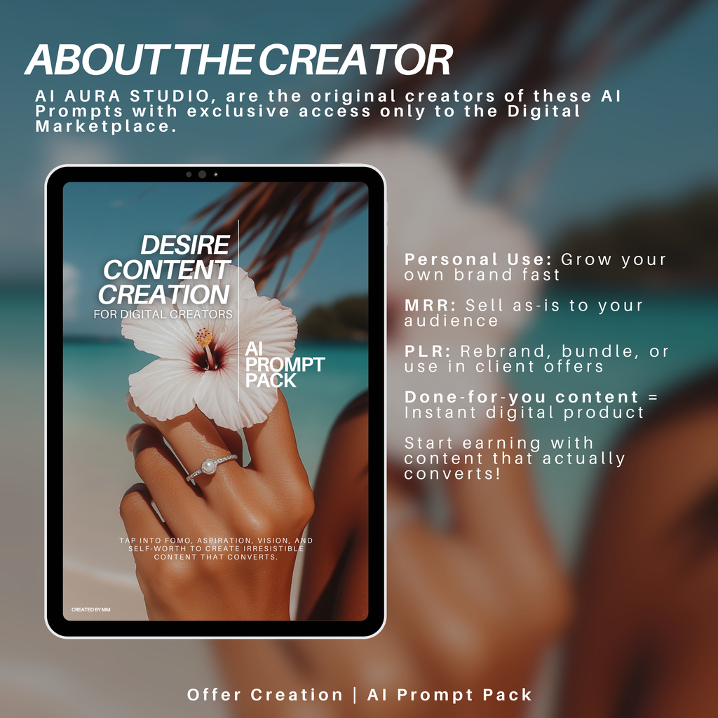 60+ Desire Content Prompts | Storytelling + Sales Kit