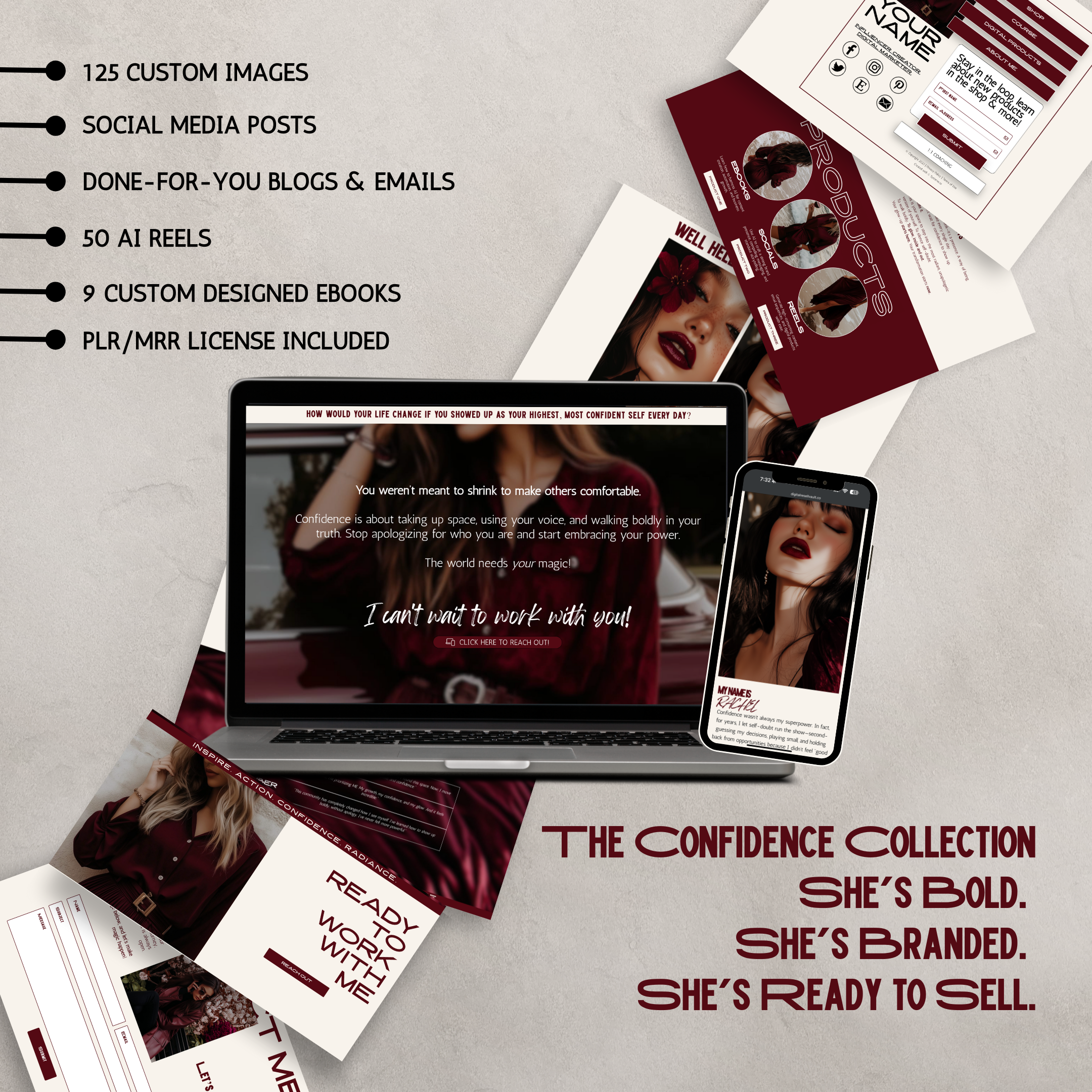 The Confidence Brand Collection | Plug & Play Funnel + Product Kit