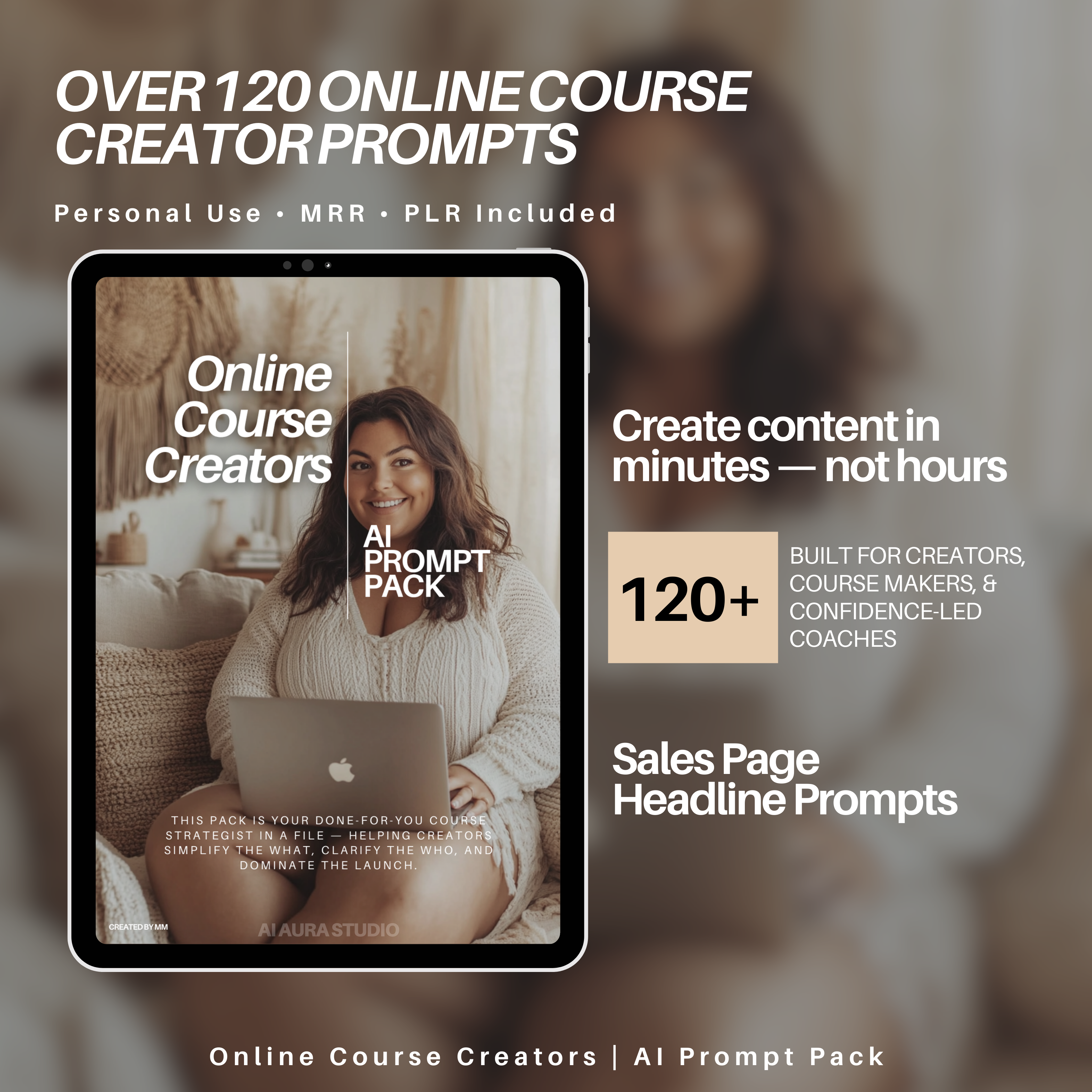 120+ Online Course Creator Prompts | Sales Page + Content Prompts