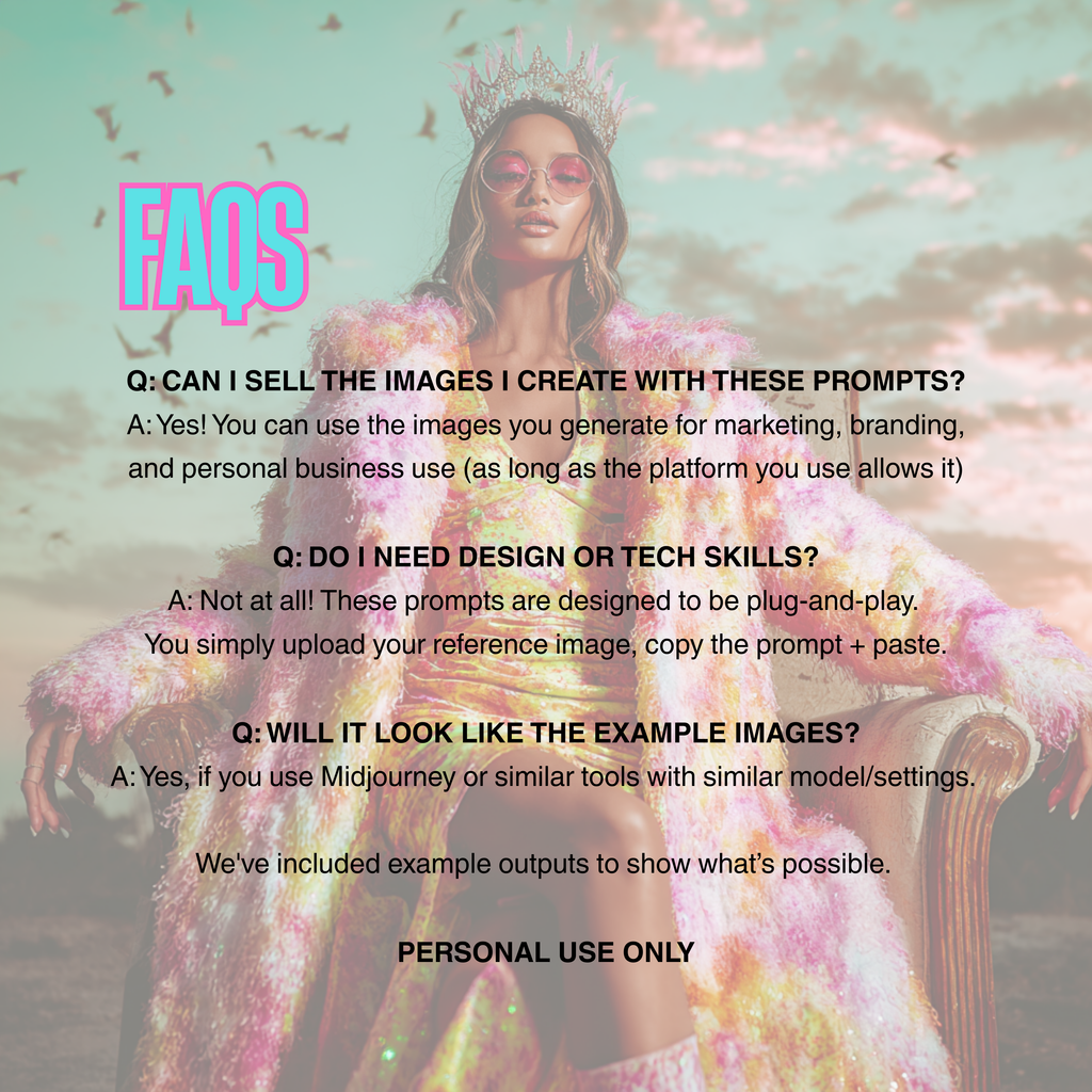 Queens of Transformation AI Image Prompt Pack