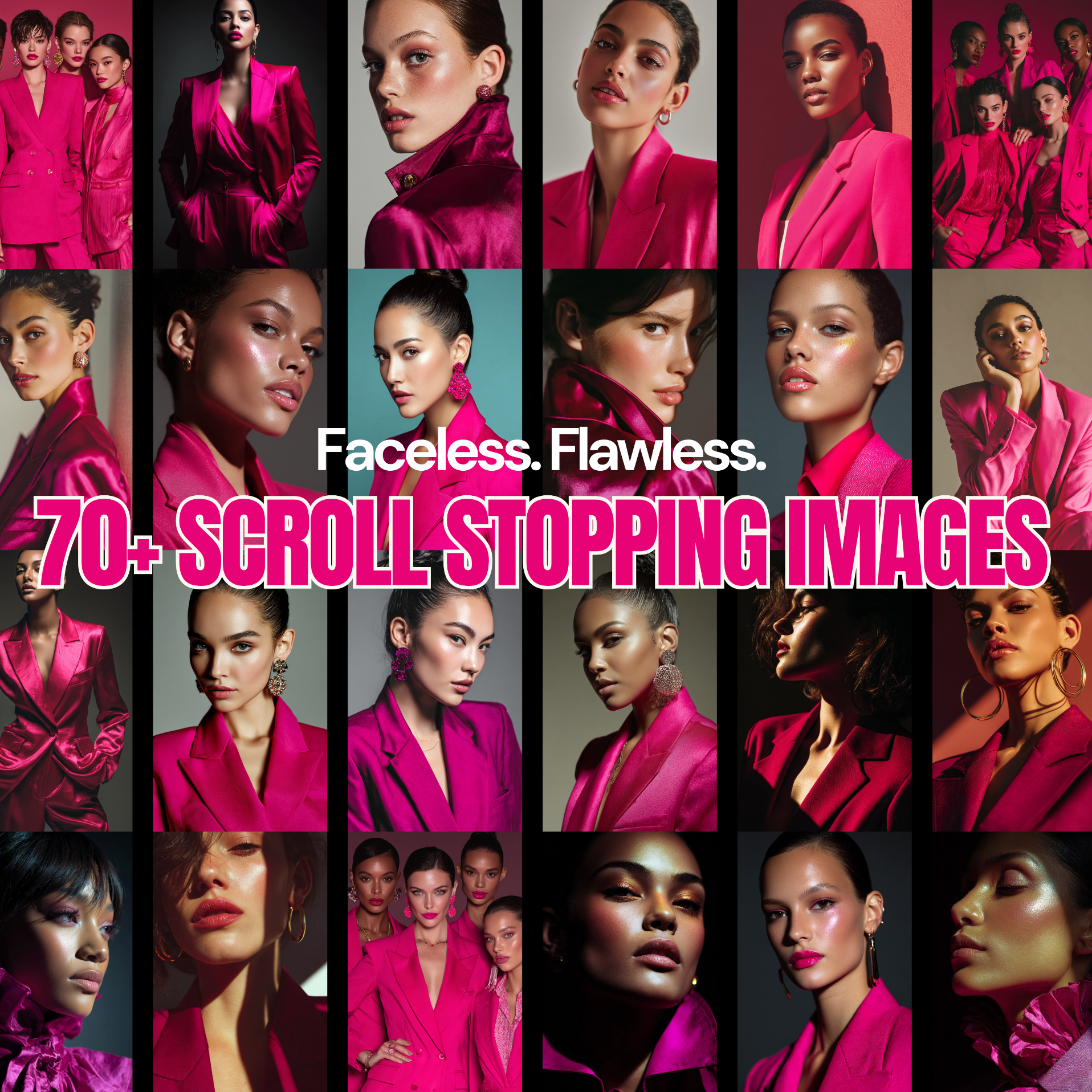 Glossed In Power | 70+ Scroll-Stopping Images for Faceless, Viral Content