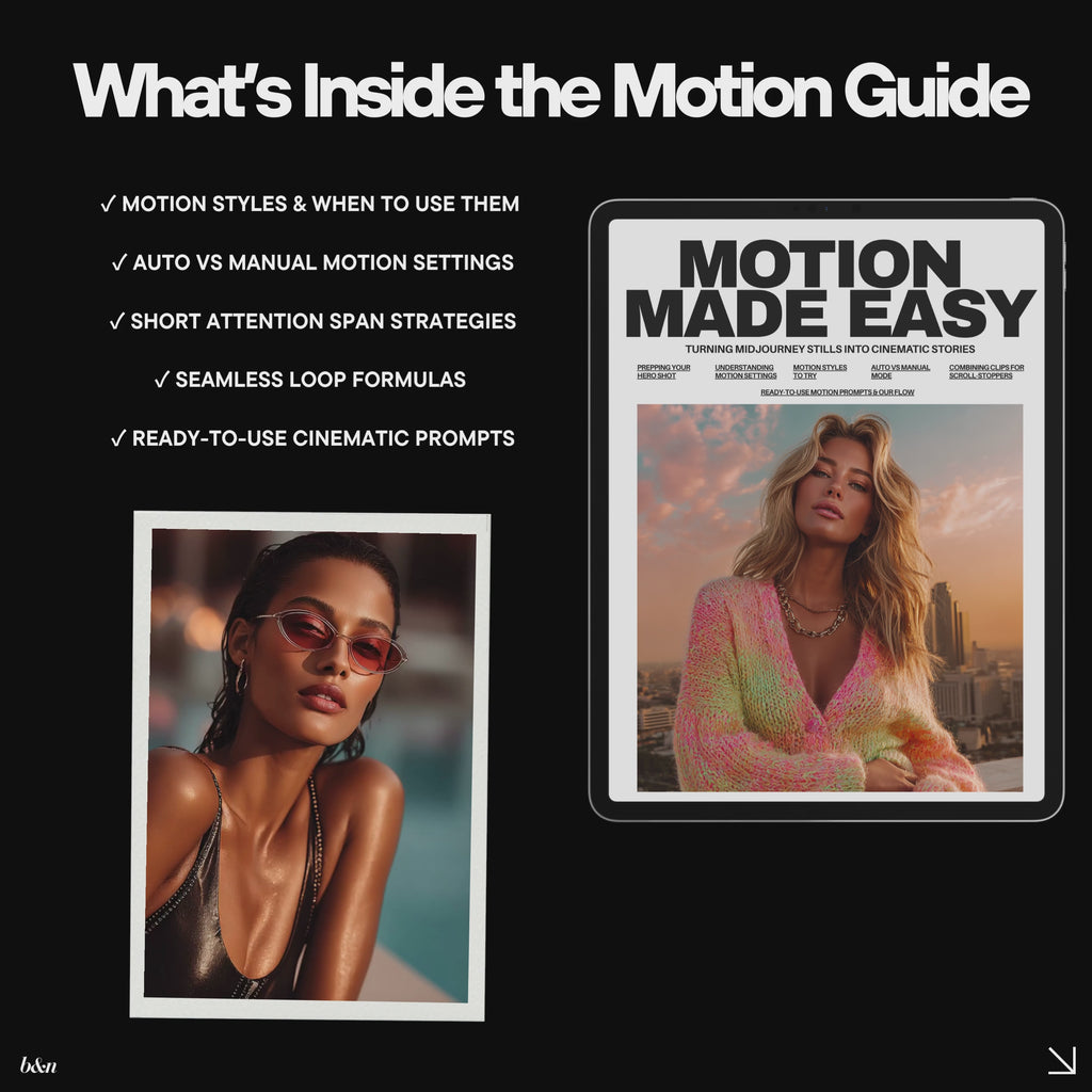 AI Creative Starter Bundle | Hyperrealism 101 + Midjourney 101 + Bold Vision Image Library + Motion Made Easy (Bonus)